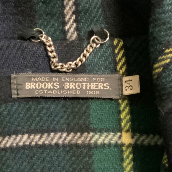 RARE Vintage 80s Brooks Brothers Wool Hooded Duffle Coat 44 , size XL - Picture 6 of 11